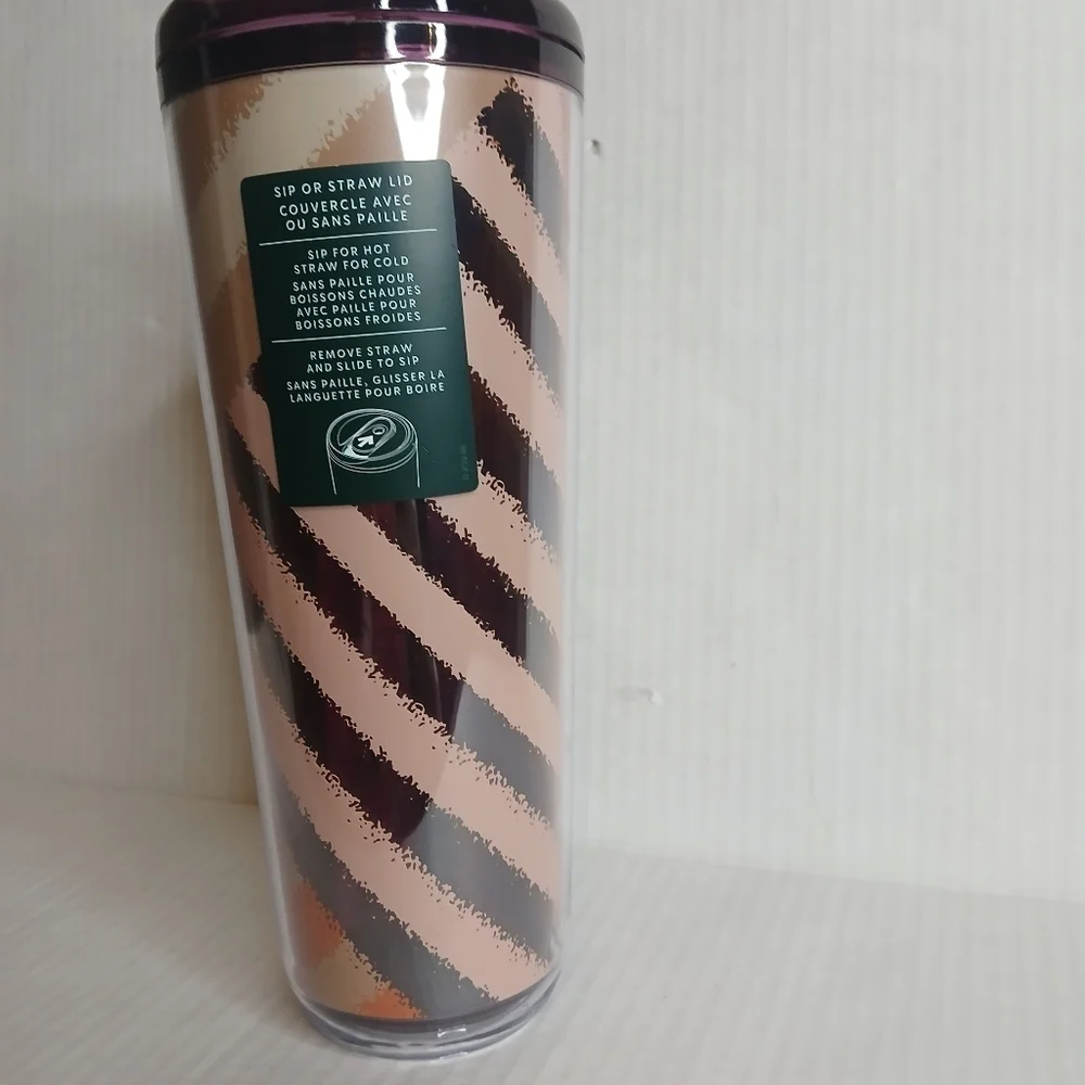 Starbucks Tumbler Fall Pumpkin Topper Hot Cold Sip Straw Limited Edition Venti